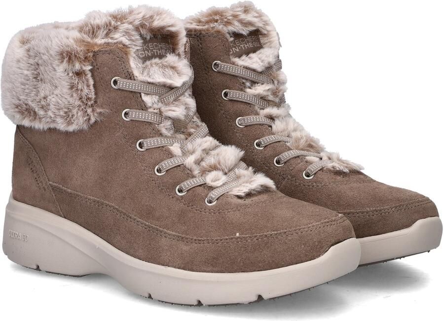Skechers Glacial Ultimate Slip-Ins dames veterboot Donker Taupe - Foto 3