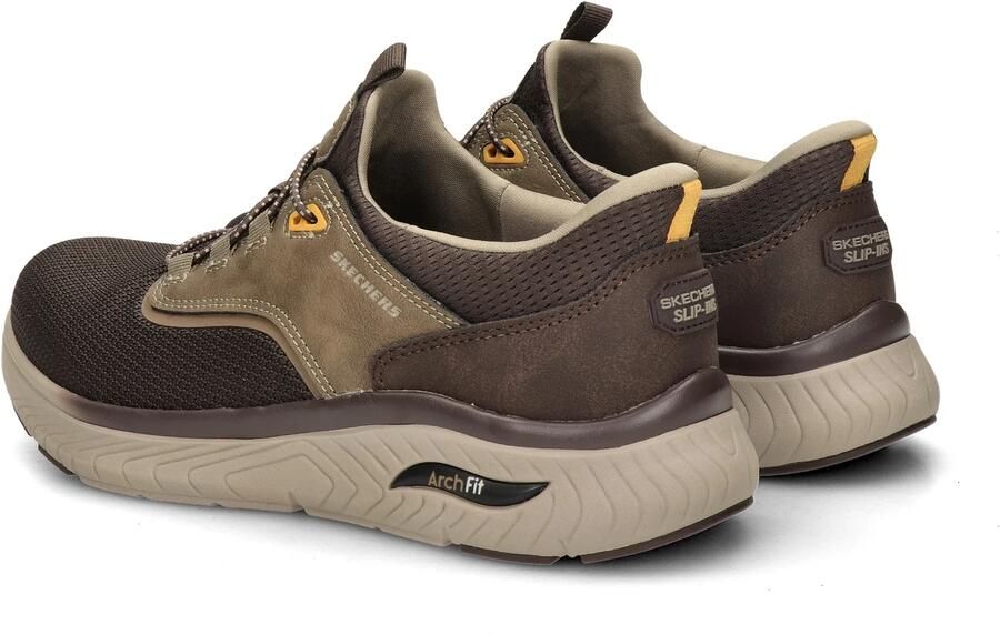 Skechers Hands-Free Slip-In Arch Fit Crosser heren sneaker Bruin - Foto 5