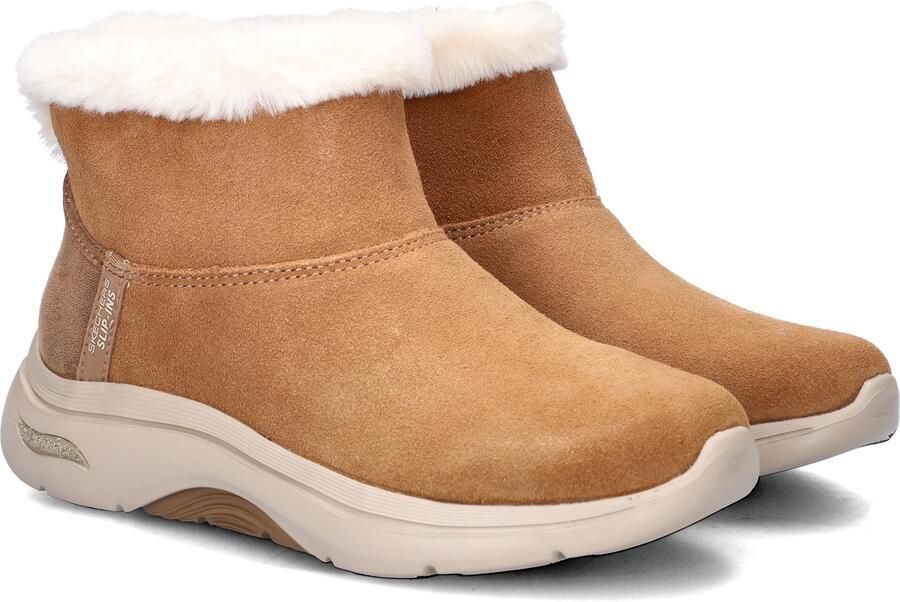 Skechers Hands Free Slip-Ins Go Walk Arch Fit dames gevoerde boot Cognac - Foto 4