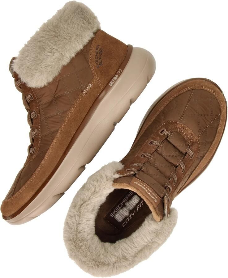 Skechers Slip-ins: On-The-Go Encore Cozy Fit Maisie Vrouwen Bruin Laarzen