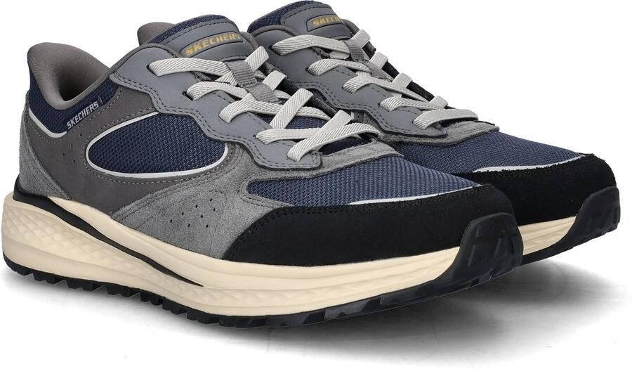 Skechers SLADE ULTRA GAGE Heren Instappers Grijs Donkerblauw - Foto 4
