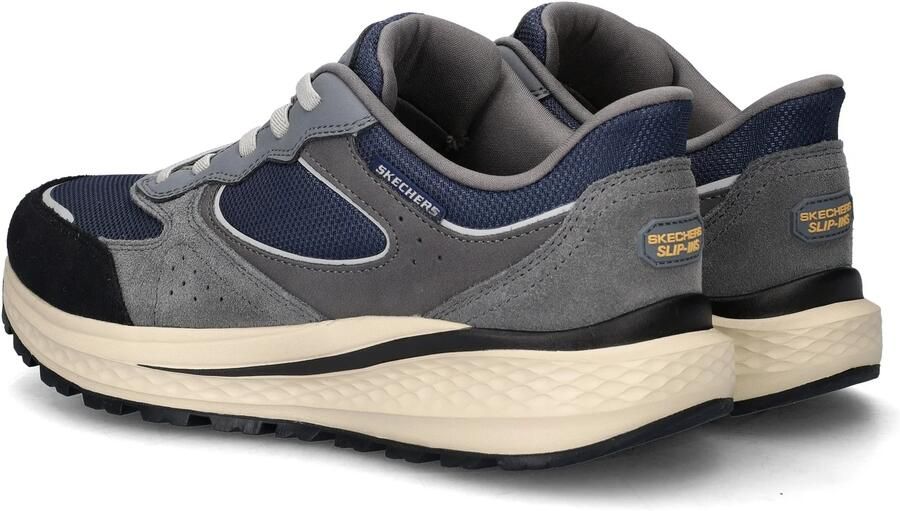 Skechers SLADE ULTRA GAGE Heren Instappers Grijs Donkerblauw - Foto 5