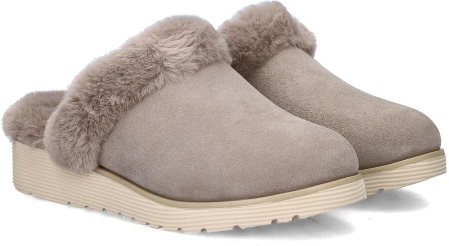 Skechers Bobs Keepsake Wedge dames pantoffel Taupe - Foto 3