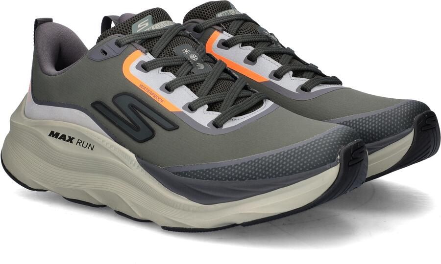 Skechers Max Cushioning Max Run Vorteza heren sneakers Kaki - Foto 3