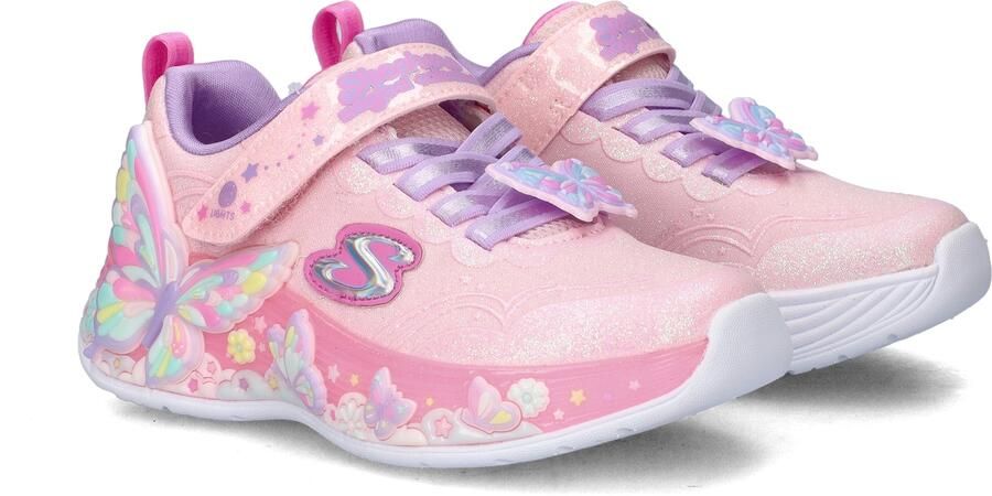 Skechers S-Lights Butterfly Bliss meisjes sneaker Roze - Foto 4