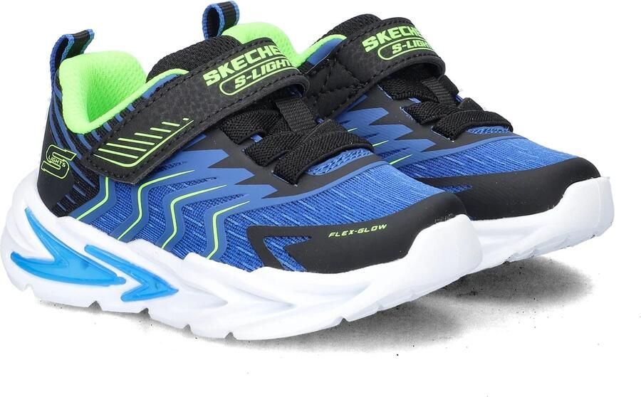 Skechers S-Lights: Flex-Glow Ultra Prism-Pacer jongens sneaker Blauw multi - Foto 4