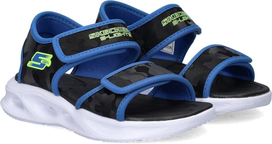Skechers SOLA GLOW SANDAL CAMO BRIGH Jongens Sandalen Zwart - Foto 7