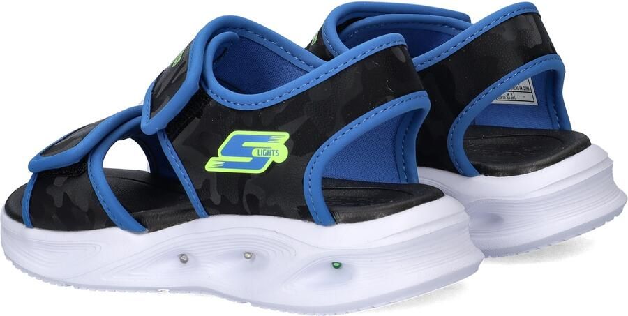 Skechers SOLA GLOW SANDAL CAMO BRIGH Jongens Sandalen Zwart - Foto 8
