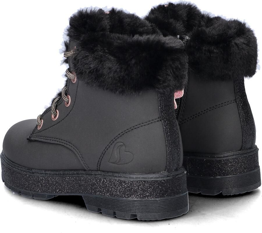 Skechers Street Glitz gevoerde veterboots zwart Extra comfort Memory Foam - Foto 5