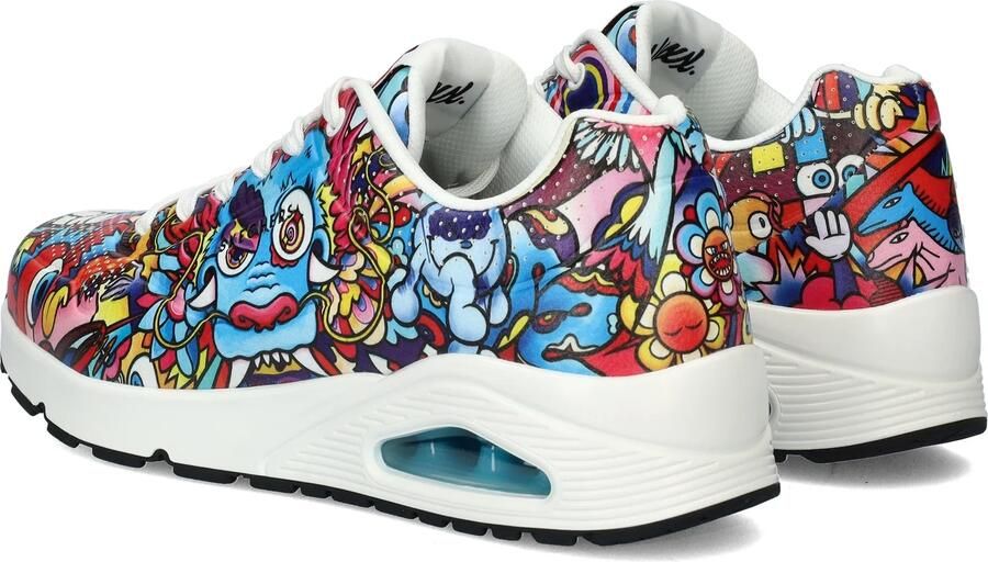 Skechers Sneakers UNO COLOR DOODLE Wedge sneaker veterschoen retro sneaker met unieke print - Foto 12