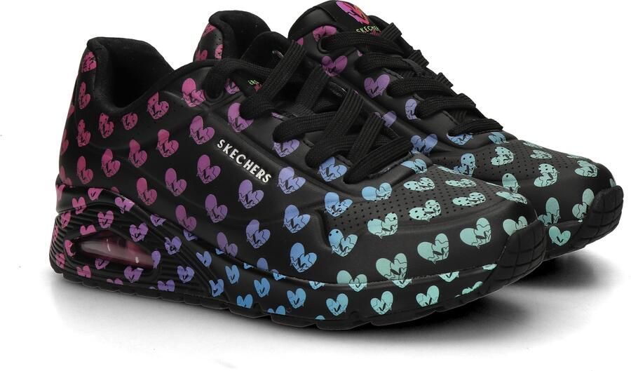Skechers Uno Live Colorfully dames sneaker Zwart multi - Foto 3