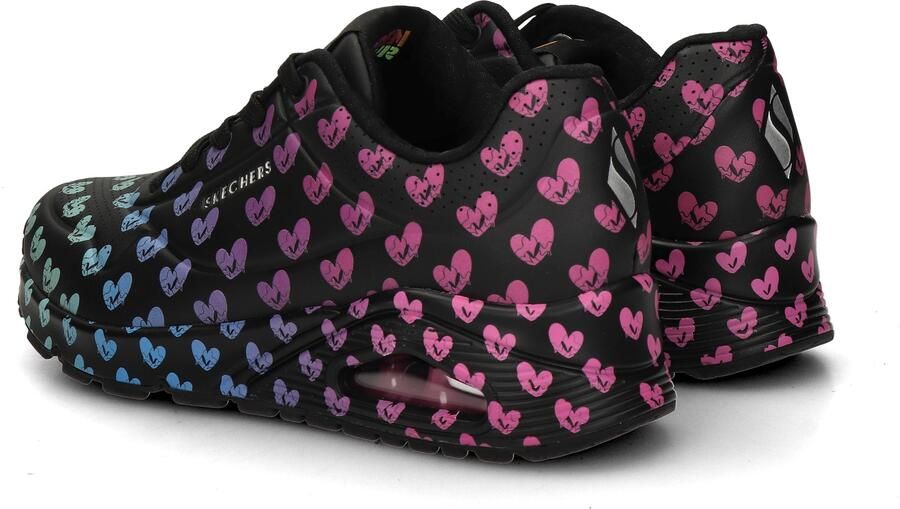 Skechers Uno Live Colorfully dames sneaker Zwart multi - Foto 4