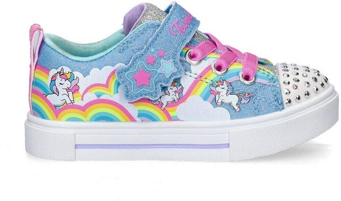 Skechers Twinkel Toes meisjes sneaker Blauw multi - Foto 4