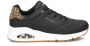 Skechers Uno-Jungle Nite Dames Sneakers Zwart - Thumbnail 3