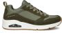 Skechers Uno Stacre Heren Sneakers Olijfgroen - Thumbnail 3