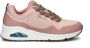 Skechers Uno Pla-Knit Sneakers Laag Roze - Thumbnail 3