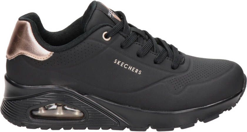 Skechers Uno sneakers zwart roségoud