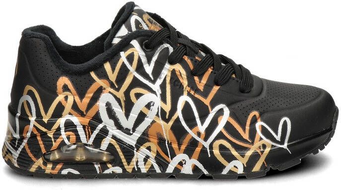 Skechers Sneakers UNO METALLIC LOVE Vrijetijdsschoen lage schoen veterschoen met trendy metallic-print - Foto 12