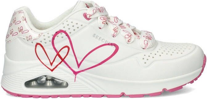 Skechers Uno Twin Hearts dames sneaker Wit multi