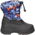 Snow Fun snowboots blauw zwart Jongens Meisjes Synthetisch Tekst 29 - Zwart