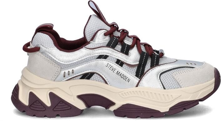 Steve Madden Animates-E chunky sneakers donkerrood grijs - Foto 8