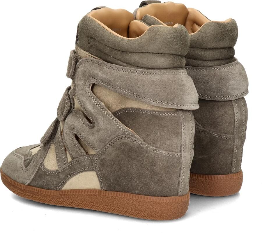 Steve Madden suède sneakers met sleehak taupe - Foto 9