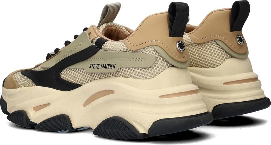 STEVE MADDEN Possession-E Khaki Black Beige Kunststof Lage sneakers Dames - Foto 4
