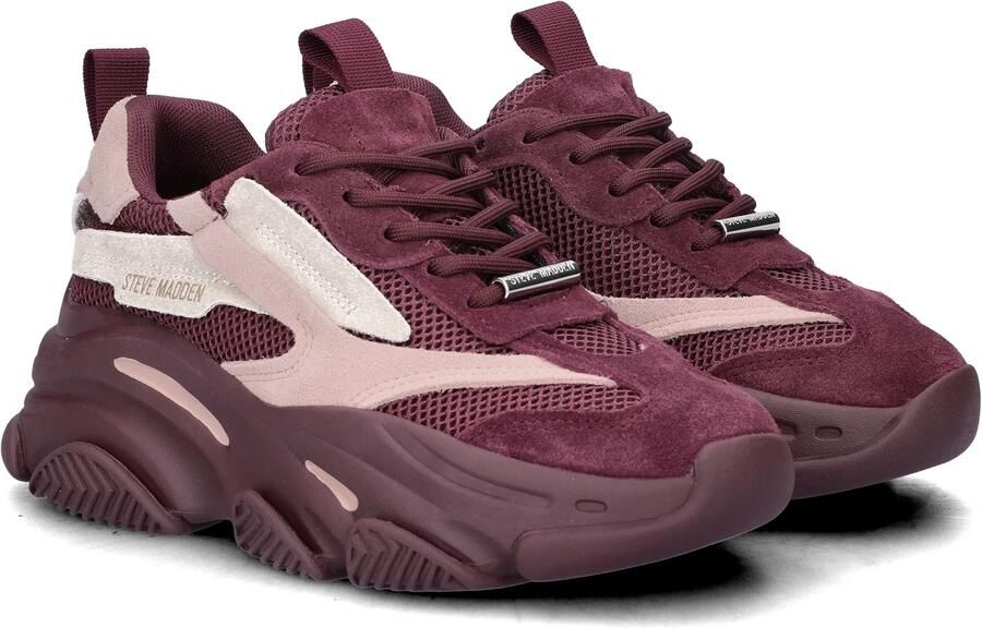 Steve Madden Possession Sneakers Dames Rood - Foto 4