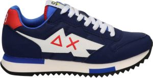 SUN68 Nikki Solid suède sneakers donkerblauw