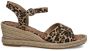 Tamaris Leopard Espadrilles met hak bruin Textiel Dames - Thumbnail 4