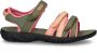 Teva Tirra sandalen olijfroen zalm Groen Meisjes Textiel Meerkleurig 38 39 - Thumbnail 31