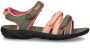 Teva Tirra sandalen olijfroen zalm Groen Meisjes Textiel Meerkleurig 38 39 - Thumbnail 5