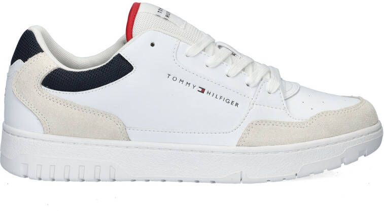 Tommy Hilfiger Sneakers TH BASKET CORE LTH MIX ESS met contrastafwerkingen vrijetijdsschoen lage schoen veterschoen - Foto 10