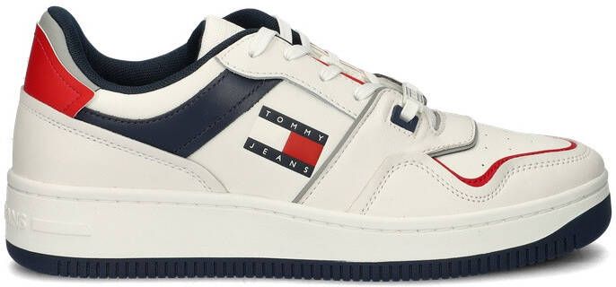 TOMMY JEANS Sneakers met sleehak TJM RETRO BASKET CUPSOLE veterschoenen vrijetijdsschoen lage schoen met contrastafwerkingen - Foto 3