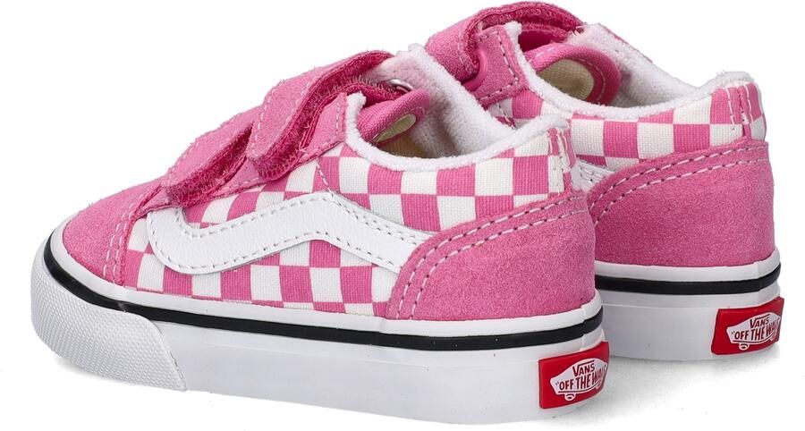 Vans Old Skool V Color Theory Checkerboard Sneakers Meisjes Roze - Foto 4