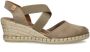 Verbenas Mila Serraje suède espadrilles taupe - Thumbnail 4