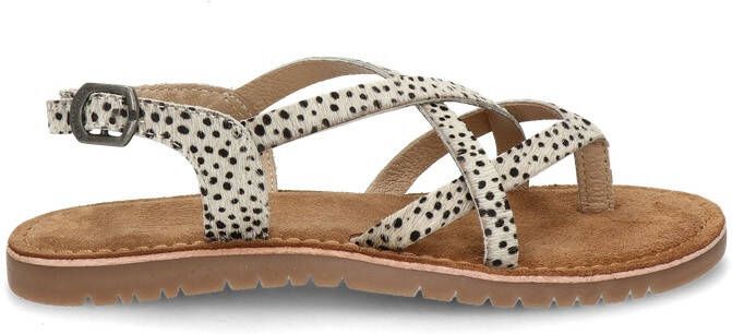 VINGINO Coco leren sandalen met dierenprint wit zwart Meisjes Leer Dierenprint 32 - Foto 7