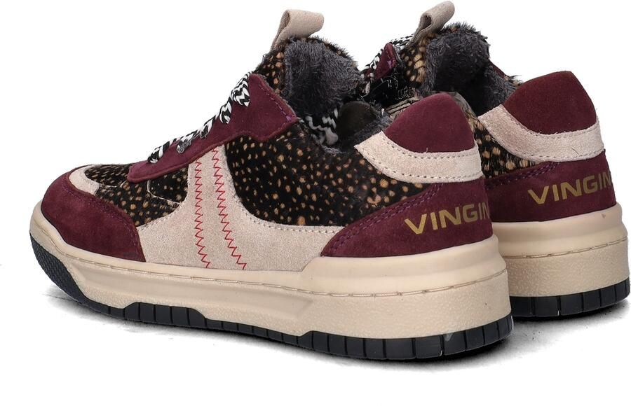 Vingino VIN825592-448 Meisjes Lage Sneakers Paars Leer Veters - Foto 4