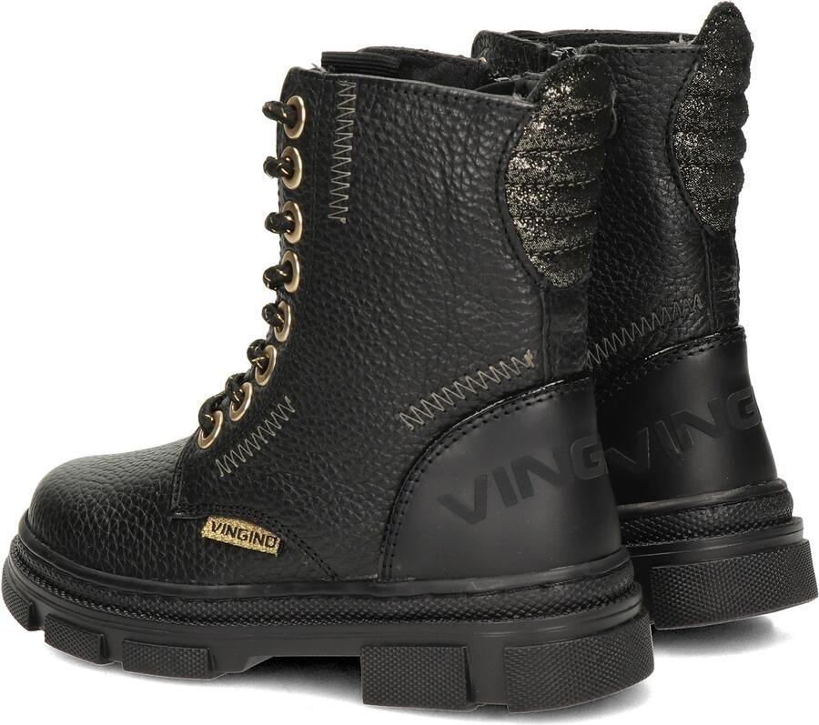 Vingino Jennifer Veterboots Laarzen Met Veters Meisjes Kids Zwart - Foto 8