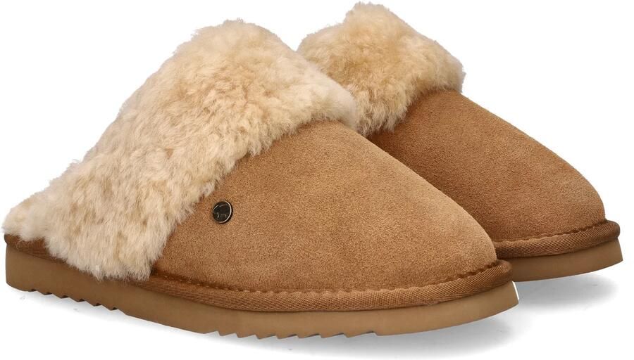 Warmbat Flurry Suede Dames Sloffen Beige - Foto 4