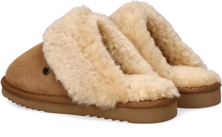Warmbat Flurry Suede Dames Sloffen Beige - Foto 5