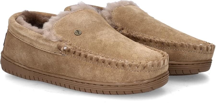 Warmbat Grizzly Men Suede Heren Sloffen Taupe Bruin - Foto 7