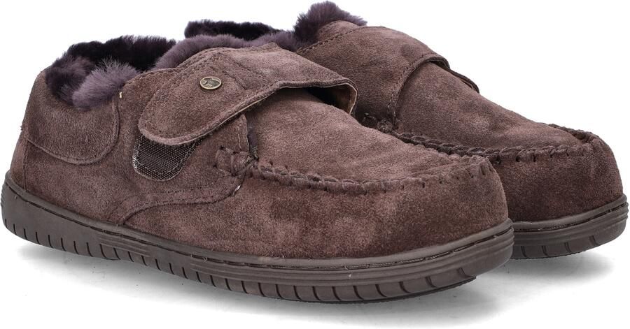 Warmbat Smithon Suede velcro Heren Sloffen Bruin - Foto 4