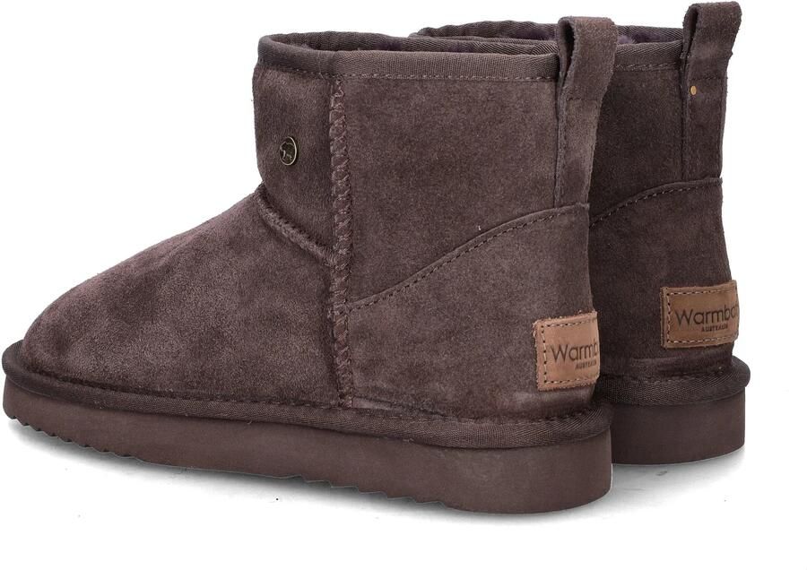 Warmbat Wallaby donkerbruine dames suède boots - Foto 3