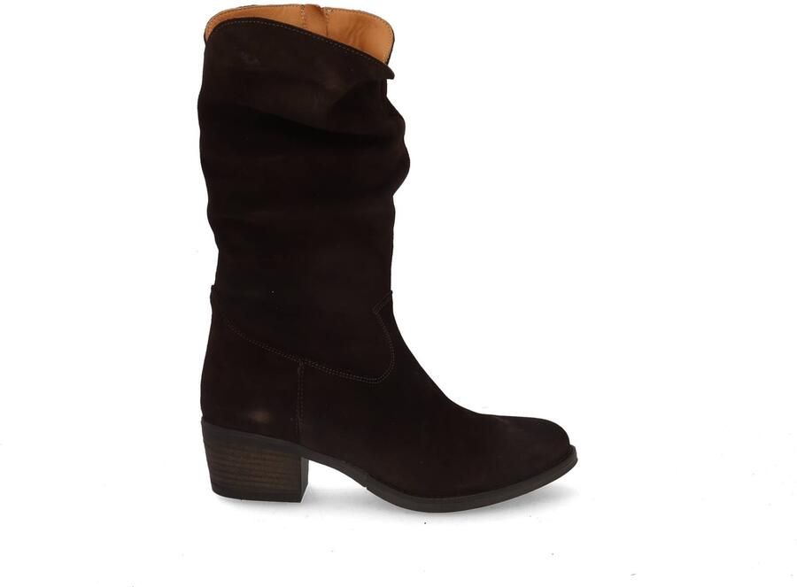 Aqa A8941 A51 Laarzen Donker Bruin Suede Dames Donker Bruin - Foto 2