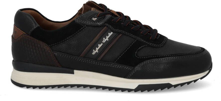 Australian Filmon Sneakers Heren Leren Sneaker Zwart - Foto 5