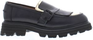 Babouche 5208-23 black gold Zwart