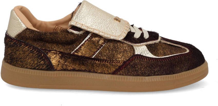 Babouche Ira-125 darkbrown gold Bruin