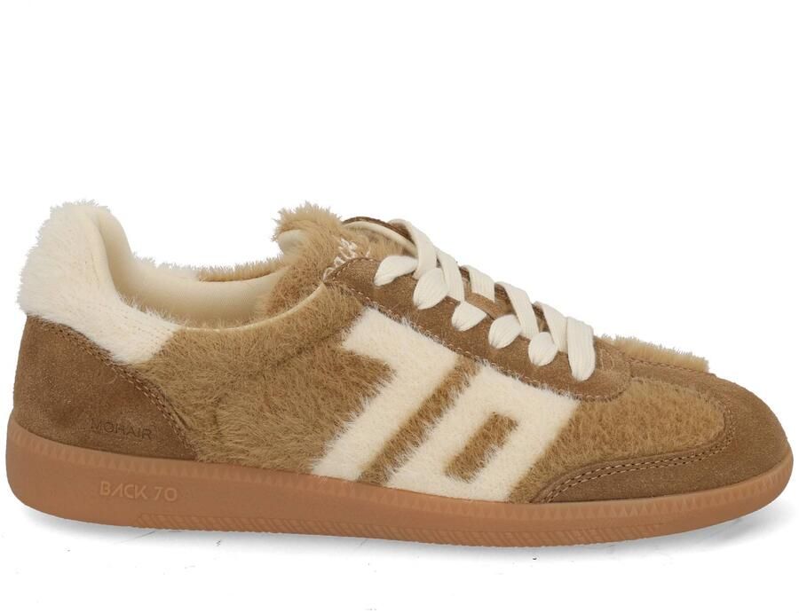 BACK70 Lage Sneakers Dames Mohair Ponyhair Bruin - Foto 6
