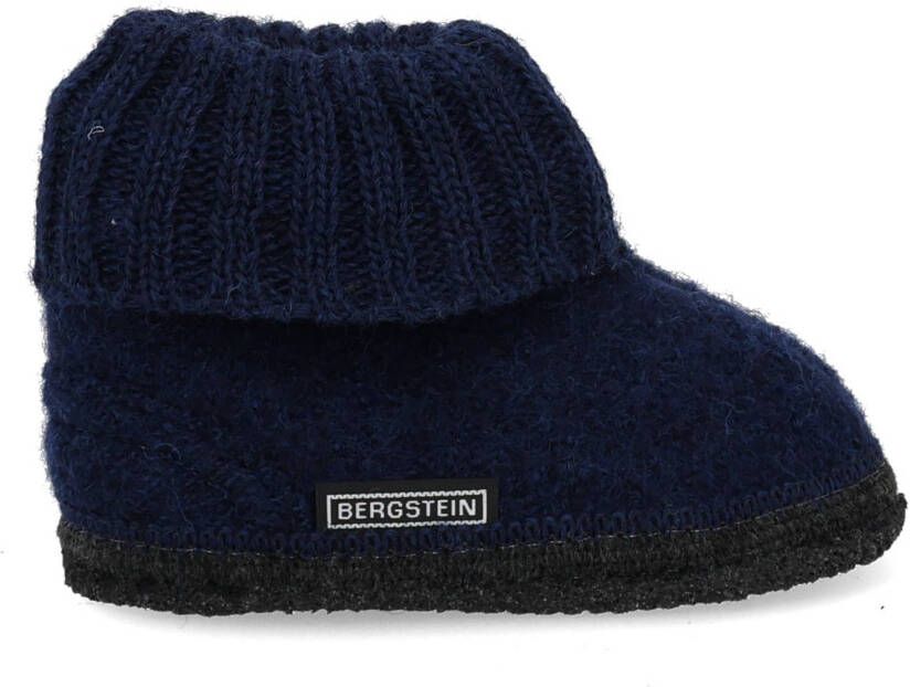 Bergstein Cozy Sloffen Pantoffels voor en kinderen 100% Zuiver sc wol Dark Blue - Foto 8